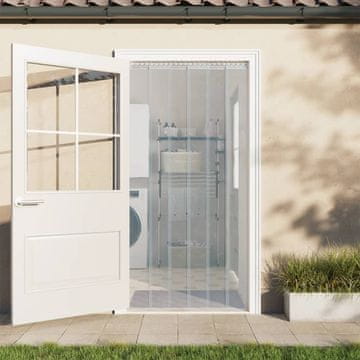Vidaxl vidaXL Trakasta zavesa, prozorna, 200 mm x 1,6 mm, 10 m, PVC