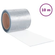 Vidaxl Zavesa za vrata prozorna 200 mm x 1,6 mm 10 m PVC