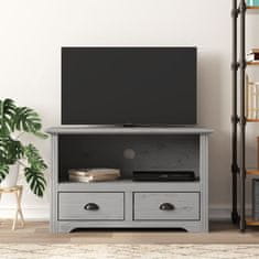 Vidaxl TV omarica z 2 predaloma BODO siva 91x43x56 cm trdna borovina