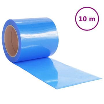 Vidaxl Zavesa za vrata modra 200 mm x 1,6 mm 10 m PVC