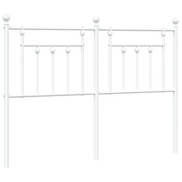Vidaxl Kovinsko nadomestno vzglavje belo 150 cm
