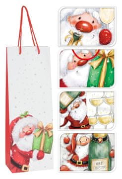 Darilna vrečka za steklenico 36x12,8x8,4cm KRISTMAS