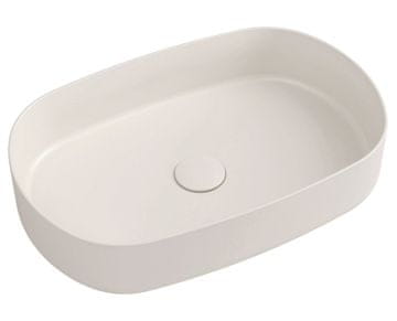 ISVEA ISVEA INFINITY OVALNO KERAMIČNO UMIVALNIK ZA NA MIZO 55X36CM, SLONOKOŠČENA