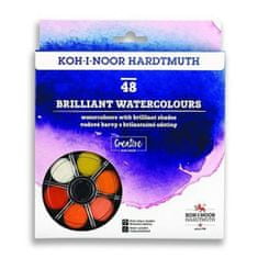 Koh-i-Noor vodne barve/vodne barve BRIILIANT okrogla 48 barv