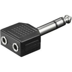 PremiumCord Stereofonski adapter 6,3- 2x 3,5 M/F