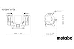 Metabo namizni brusilnik DS 125 M (604125000)
