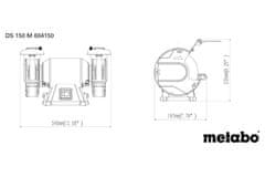 Metabo namizni brusilnik DS 150 M (604150000)