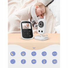Dexxer Otroška varuška z nočno video kamero in 2.4″ LCD do 300m baby monitor