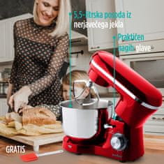Rosmarino Infinity Pro kuhinjski robot, 1400 W, rdeč