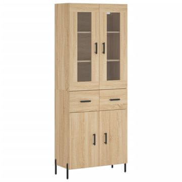 Vidaxl Visoka komoda sonoma hrast 69,5x34x180 cm inženirski les
