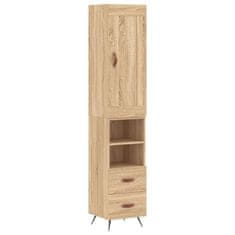 Vidaxl Visoka omara sonoma hrast 34,5x34x180 cm inženirski les