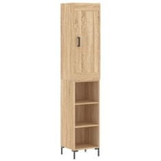 Vidaxl Visoka omara sonoma hrast 34,5x34x180 cm inženirski les