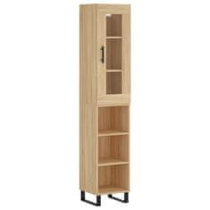 Vidaxl Visoka omara sonoma hrast 34,5x34x180 cm inženirski les