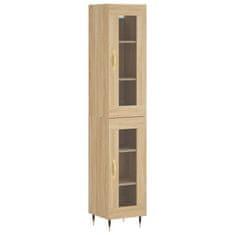 Vidaxl Visoka omara sonoma hrast 34,5x34x180 cm inženirski les