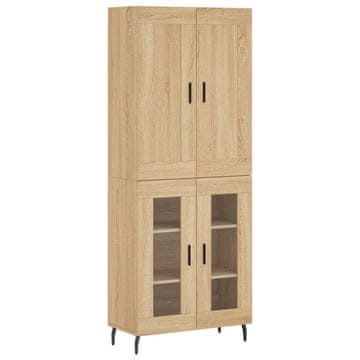 Vidaxl Visoka komoda sonoma hrast 69,5x34x180 cm inženirski les