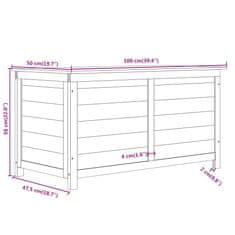 Vidaxl Zunanja škatla za blazine antracit 100x50x56 cm trden les jelke