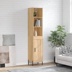 Vidaxl Visoka omara sonoma hrast 34,5x34x180 cm inženirski les