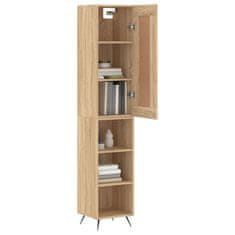 Vidaxl Visoka omara sonoma hrast 34,5x34x180 cm inženirski les