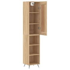 Vidaxl Visoka omara sonoma hrast 34,5x34x180 cm inženirski les