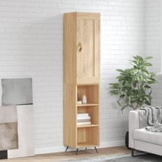 Vidaxl Visoka omara sonoma hrast 34,5x34x180 cm inženirski les
