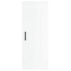 Vidaxl Visoka omara visok sijaj bela 34,5x34x180 cm inženirski les