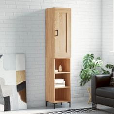 Vidaxl Visoka omara sonoma hrast 34,5x34x180 cm inženirski les