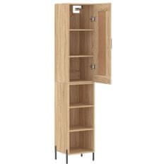 Vidaxl Visoka omara sonoma hrast 34,5x34x180 cm inženirski les