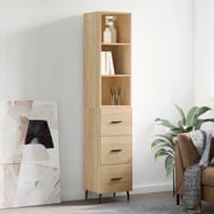 Vidaxl Visoka omara sonoma hrast 34,5x34x180 cm inženirski les