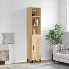 Vidaxl Visoka omara sonoma hrast 34,5x34x180 cm inženirski les