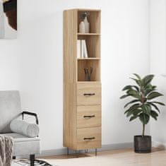 Vidaxl Visoka omara sonoma hrast 34,5x34x180 cm inženirski les