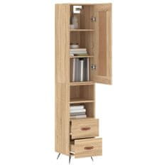 Vidaxl Visoka omara sonoma hrast 34,5x34x180 cm inženirski les