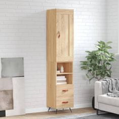 Vidaxl Visoka omara sonoma hrast 34,5x34x180 cm inženirski les
