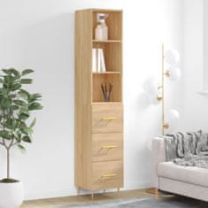 Vidaxl Visoka omara sonoma hrast 34,5x34x180 cm inženirski les