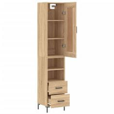 Vidaxl Visoka omara sonoma hrast 34,5x34x180 cm inženirski les