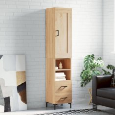 Vidaxl Visoka omara sonoma hrast 34,5x34x180 cm inženirski les