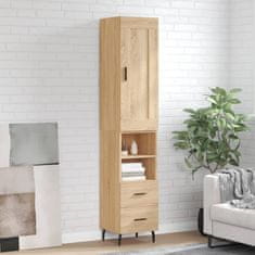 Vidaxl Visoka omara sonoma hrast 34,5x34x180 cm inženirski les