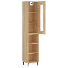 Vidaxl Visoka omara sonoma hrast 34,5x34x180 cm inženirski les