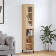 Vidaxl Visoka omara sonoma hrast 34,5x34x180 cm inženirski les