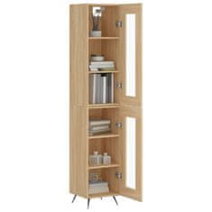 Vidaxl Visoka omara sonoma hrast 34,5x34x180 cm inženirski les