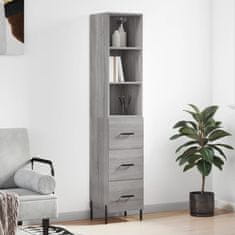 Vidaxl Visoka omara siva sonoma 34,5x34x180 cm inženirski les