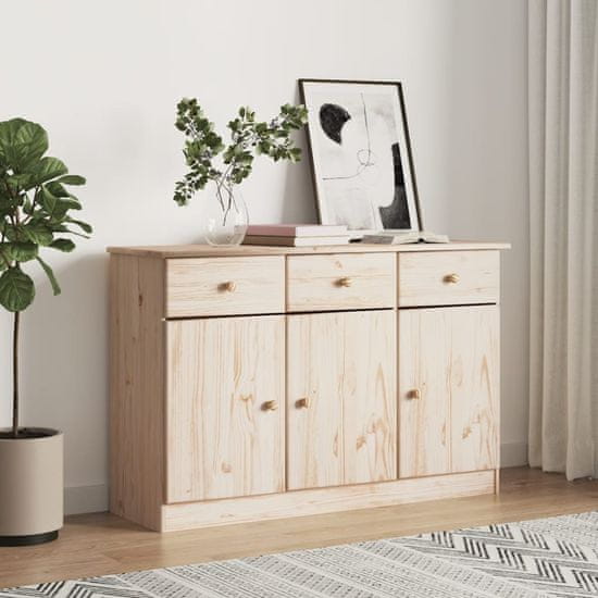 Vidaxl Komoda ALTA 112x35x73 cm trdna borovina