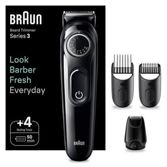 Braun Prirezovalnik za brado in lase 3420 Siva