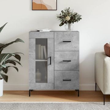 Vidaxl vidaXL Omarica betonsko siva 69,5x34x90 cm material na osnovi lesa