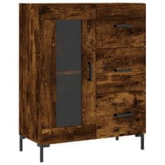 Vidaxl Komoda dimljeni hrast 69,5x34x90 cm inženirski les