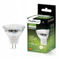 LUMILED 10x LED žarnica MR11 GU5.3 2,5W = 20W 220lm 4000K Nevtralno bela 120° 12V