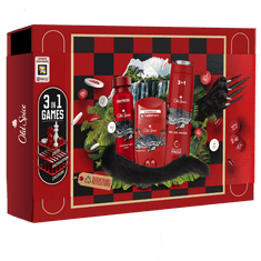 Old Spice Darilni set Gamebox s trdnim dezodorantom in dezodorantom v razpršilu, gelom za prhanje in 3 igrami