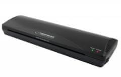 Esperanza Laminator Esperanza EFL003, hladno/toplo, A4, 250 mm/min, črna barva, enostavna uporaba, hitro ogrevanje, 2 valjčka