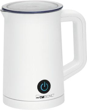 Clatronic Avtomatski penilnik mleka Clatronic MS 3693, bele barve, 300 ml zmogljivosti, 600 W moči, s snemljivim pokrovom.