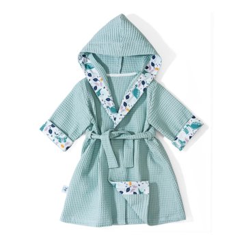 Inny Otroški kopalni plašč s kapuco woodland sea mint -