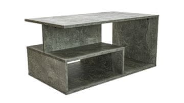 Topeshop Klubska mizica TOH PRIMA BETON, nepravilna oblika, 1 noga, taupe